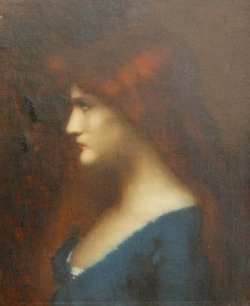 Giovane ragazza in un vestito blu - Museo Sudgauviano, Altkirch